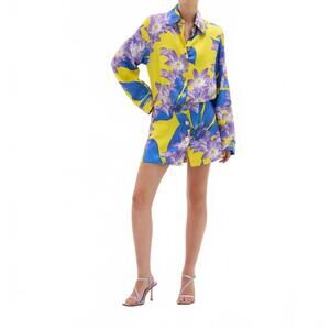 NEW MUMA WORLD in the garden classic shirt dress in multi